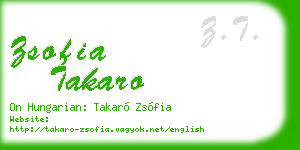 zsofia takaro business card